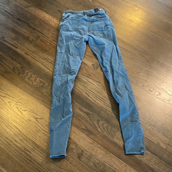 American Eagle Jeggings Blue 0 Long EUC - Picture 9 of 9